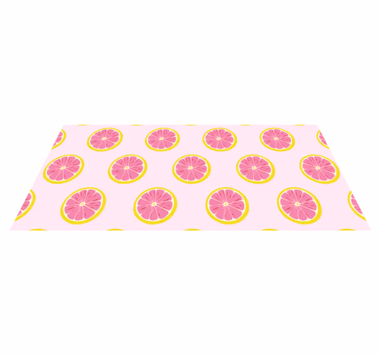 Citrusskivmönster Vinylmatta blommor och växter - Tenstickers
