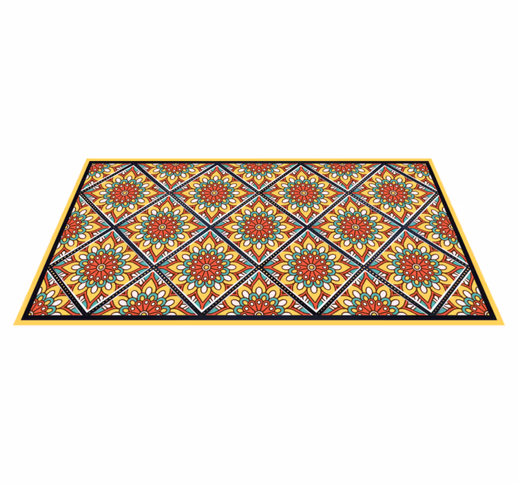 Färgglada geometriska motiv Vinylmatta kakeleffekt - Tenstickers