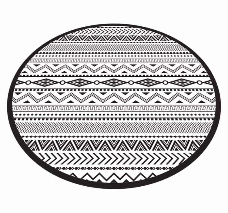 Tribal geometrisk mönster etnisk matta - Tenstickers