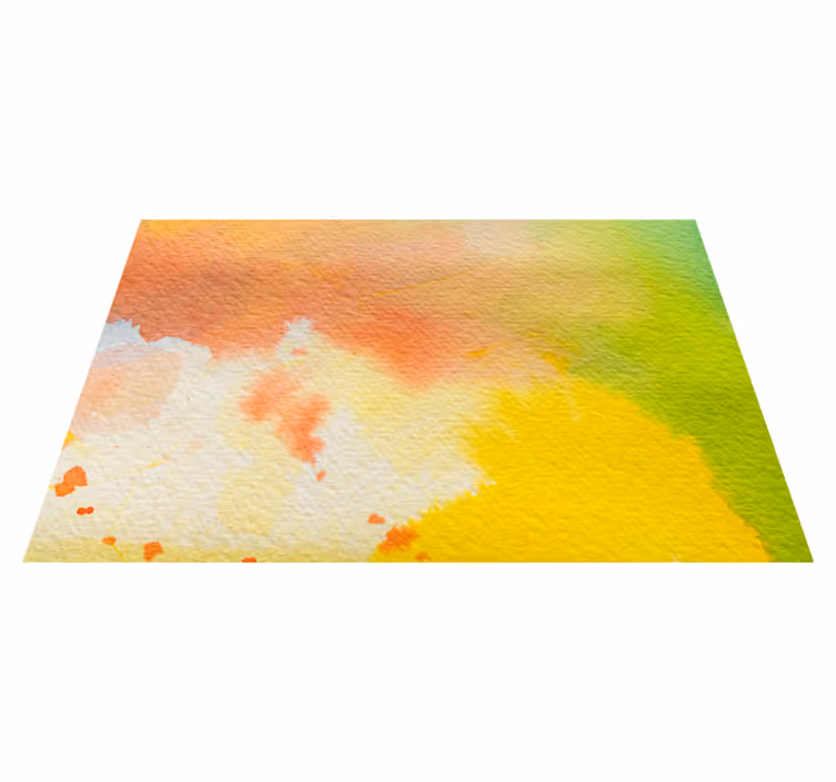 Livfull akvarellexplosion vinylmatta - Tenstickers