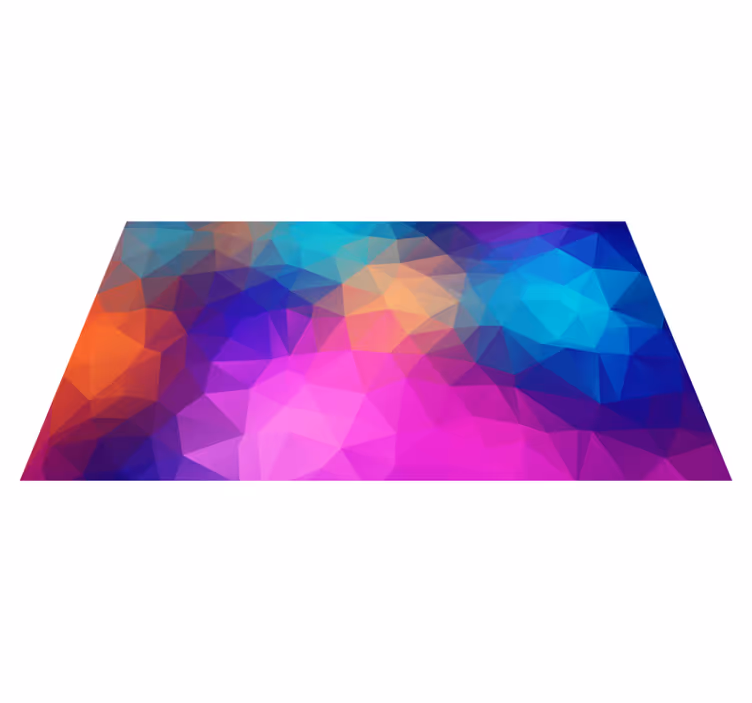 Färgglad fusion Vinylmatta geometrisk - Tenstickers