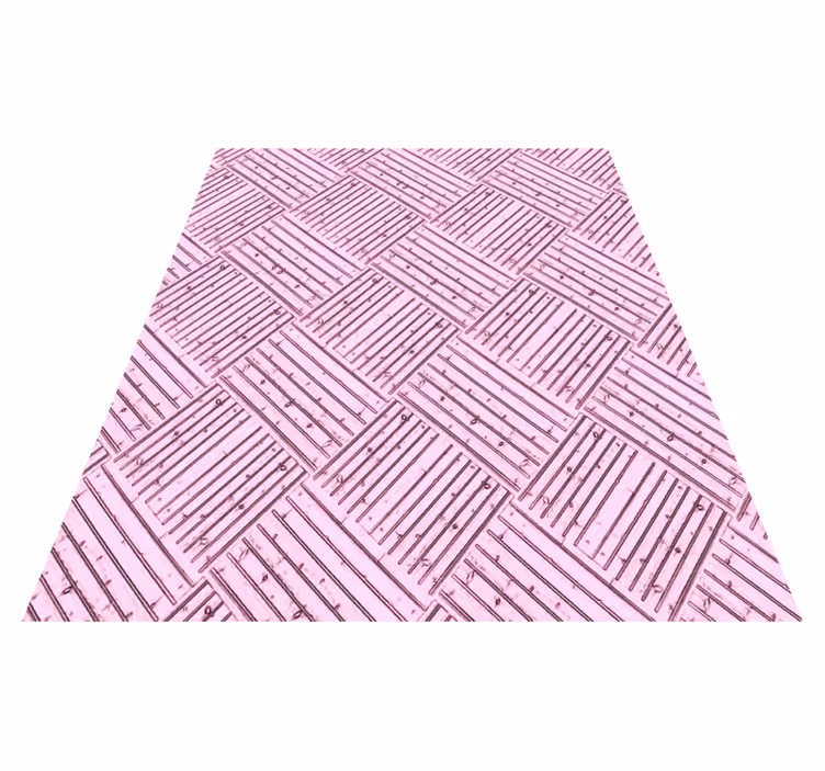 Rosa textur diagonalt trä effekt vinyl matta - Tenstickers