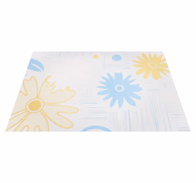 Blommiga inslag Vinylmatta blommor och växter - Tenstickers