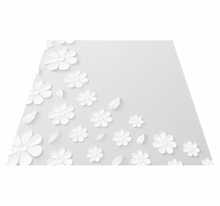 Vitpappersblommabakgrundsmatta - Tenstickers