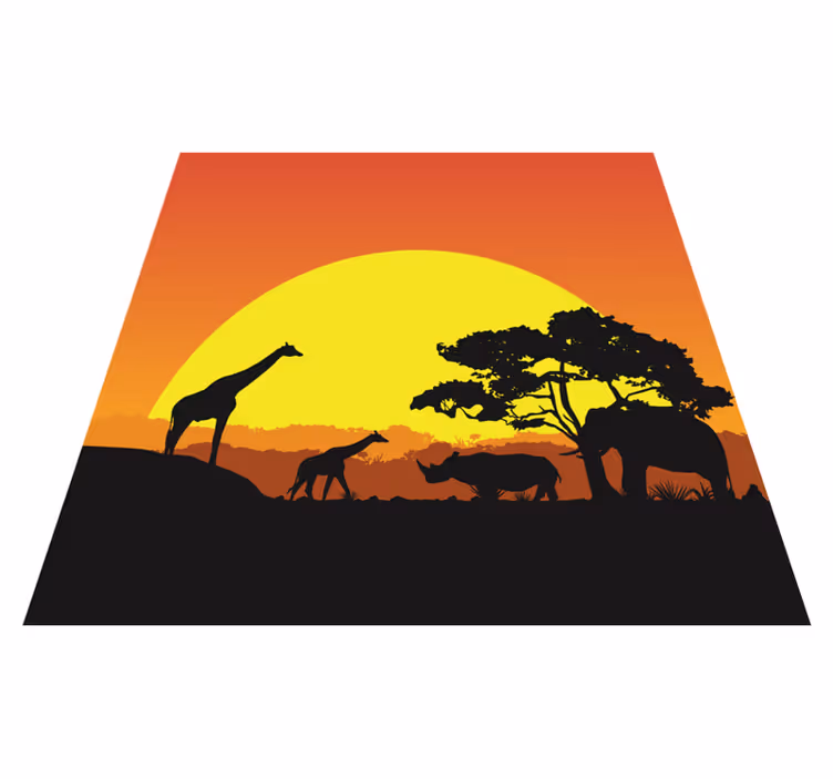 Afrikansk savann modern matta - Tenstickers