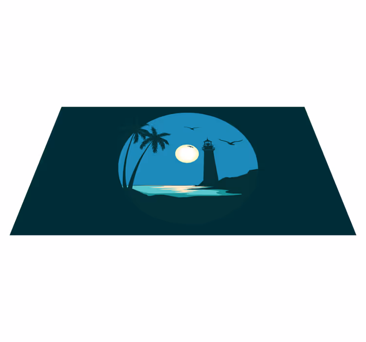 Kustnära fyrscen Vinylmatta natur - Tenstickers