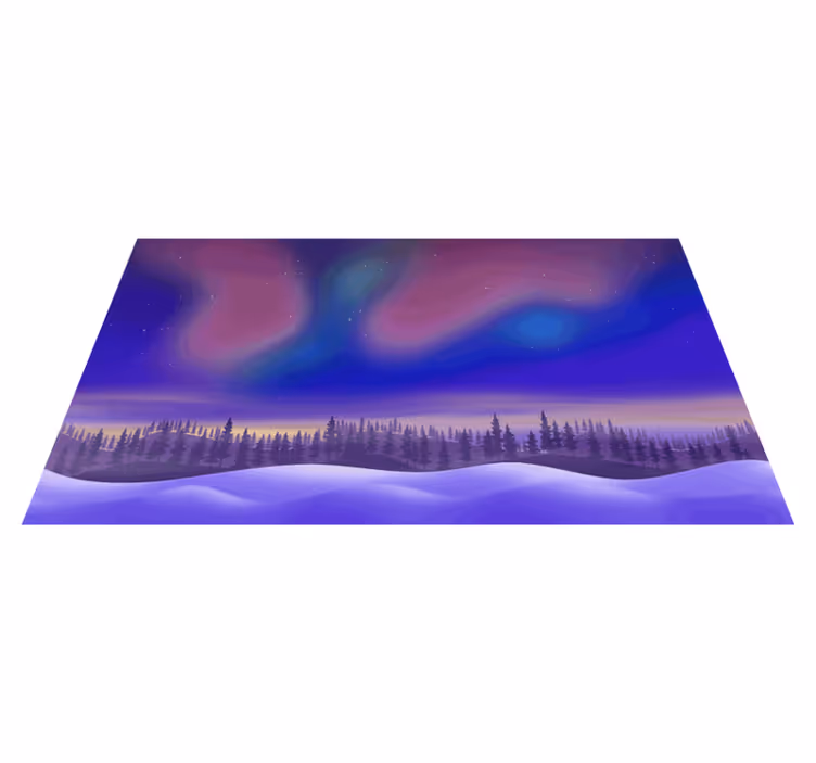 Norrsken natthimlen Vinylmatta natur - Tenstickers