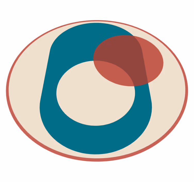 Cirklar i harmoni Vinylmatta modern - Tenstickers