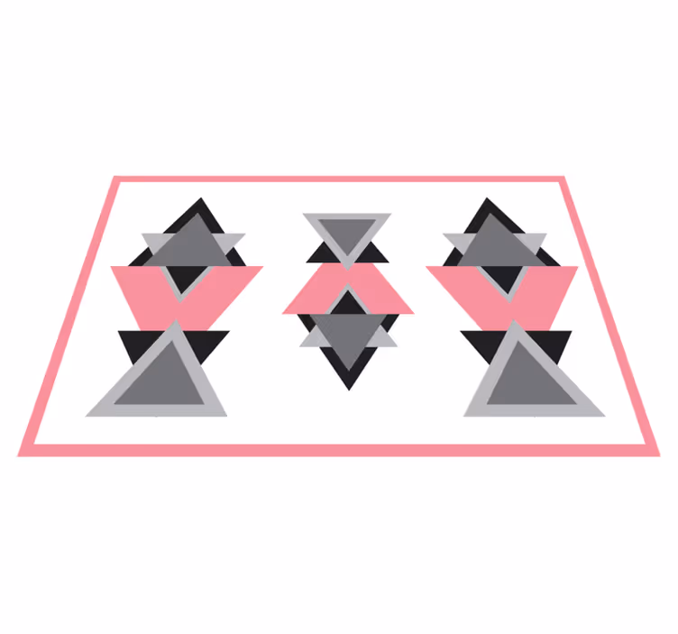 Triangulära former blandas Vinylmatta geometrisk - Tenstickers