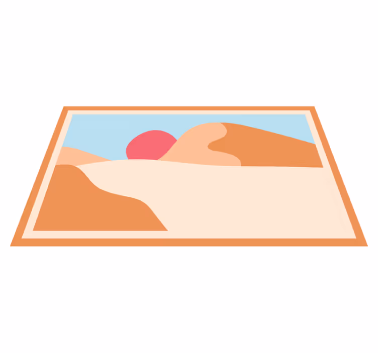 Sandlandskap solnedgång Vinylmatta natur - Tenstickers