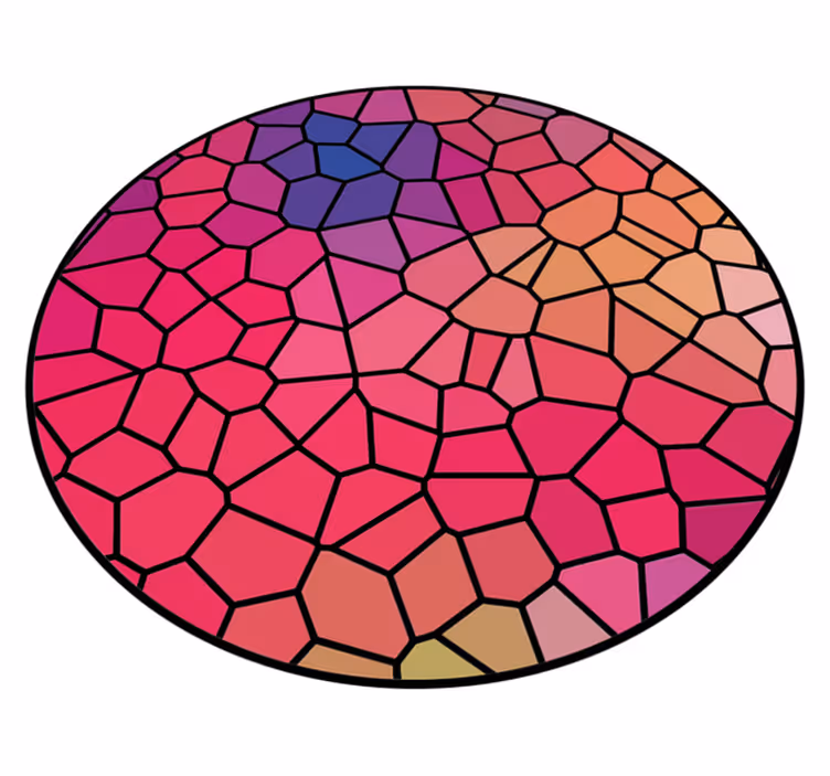 Levande färggeometriska måttmattor - Tenstickers
