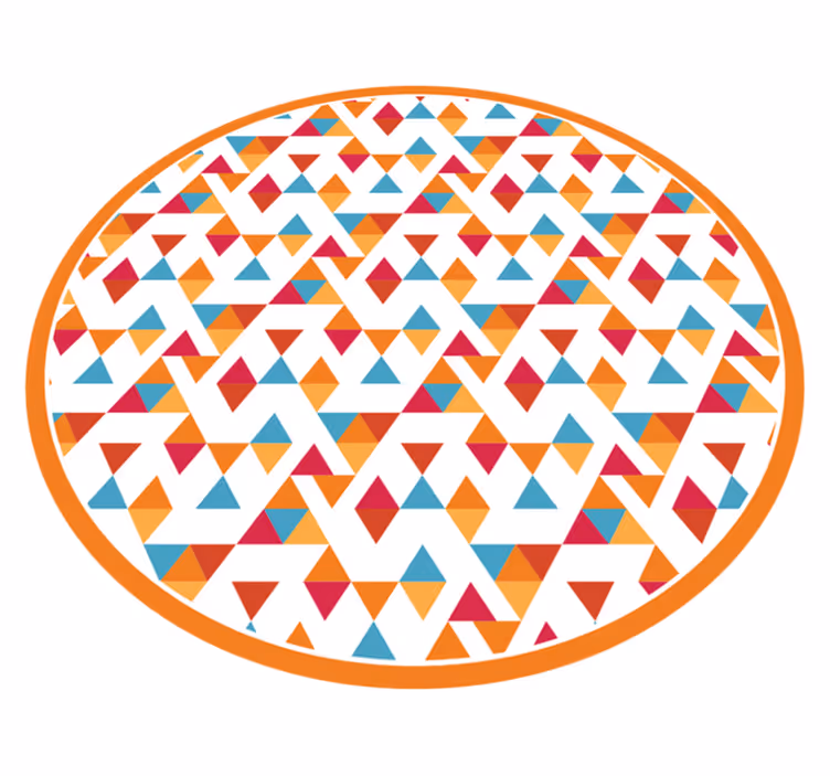 Färgglada triangulära former Vinylmatta geometrisk - Tenstickers