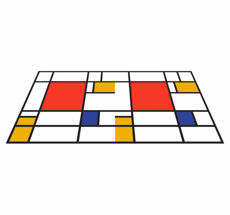 Mondrian konst geometriska mattor - Tenstickers