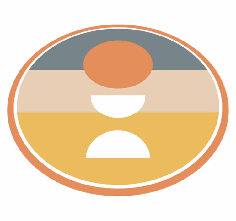 Cirkulär färgharmoni Vinylmatta minimalistisk - Tenstickers