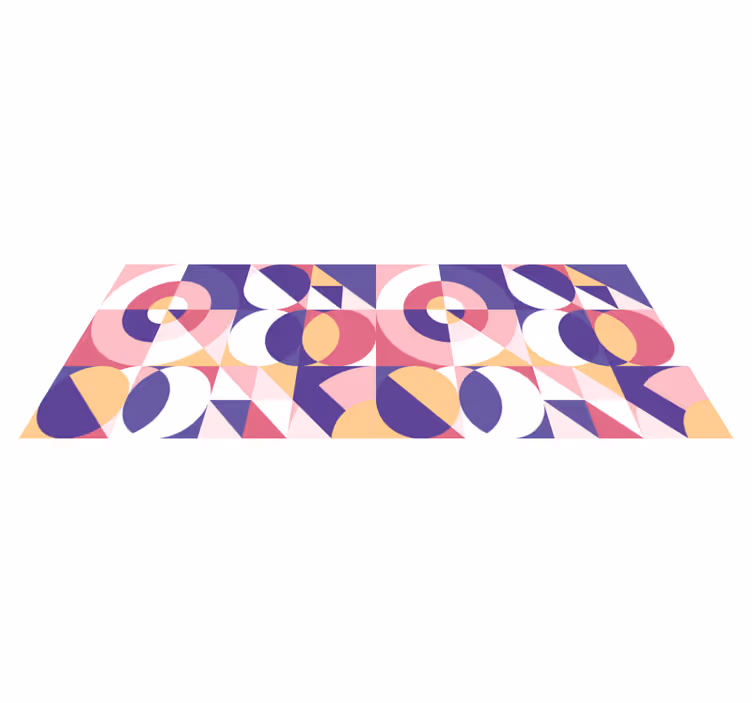 Färgglada geometriska former Vinylmatta kakeleffekt - Tenstickers