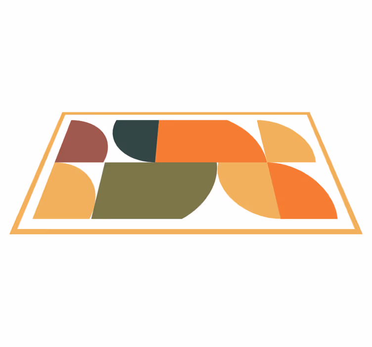 Livfulla geometriska figurer Vinylmatta modern - Tenstickers