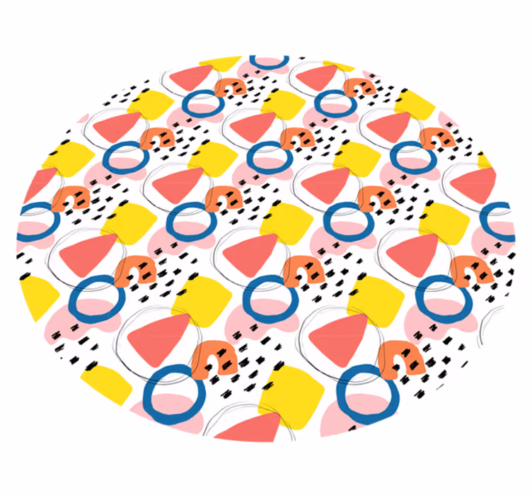 Livfulla formarrangemang Vinylmatta minimalistisk - Tenstickers