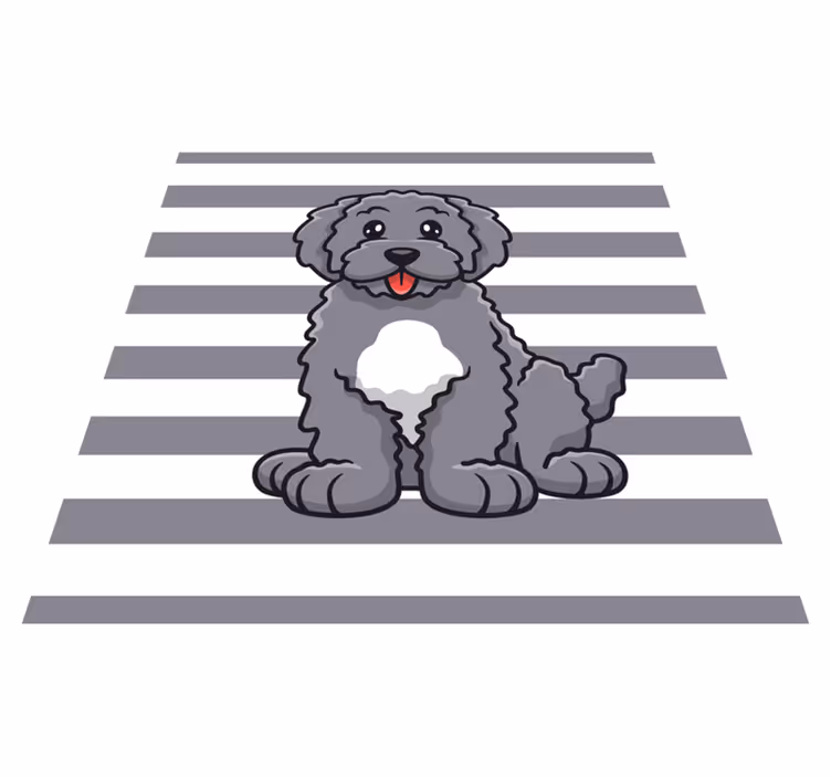 Söt hundillustration Vinylmatta djur - Tenstickers