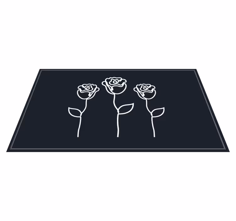 Botanisk skissrepresentation Vinylmatta blommor och växter - Tenstickers