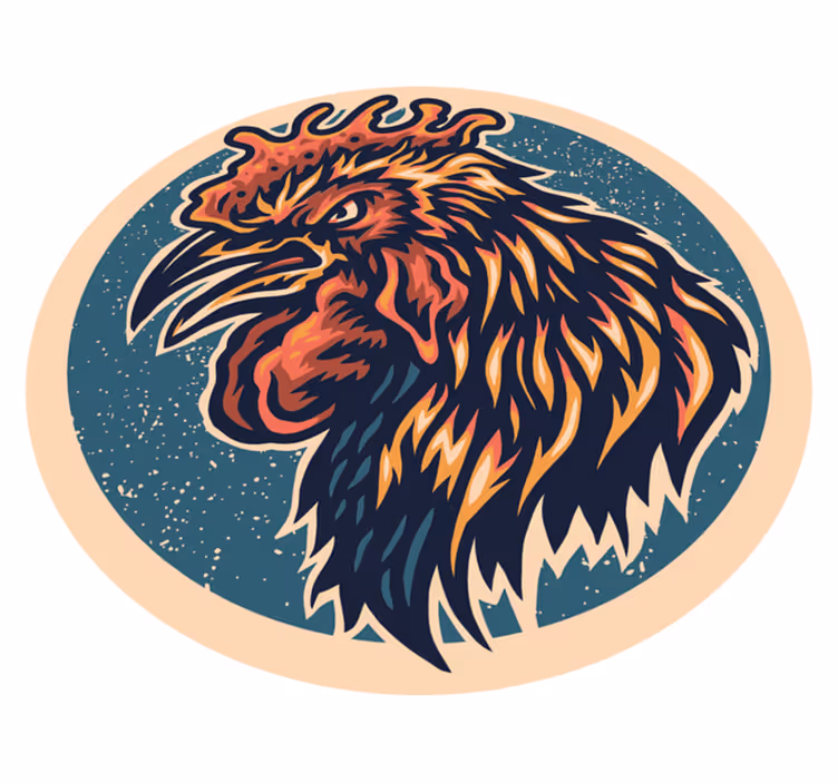 Tupphuvudillustration Vinylmatta Ungdom - Tenstickers