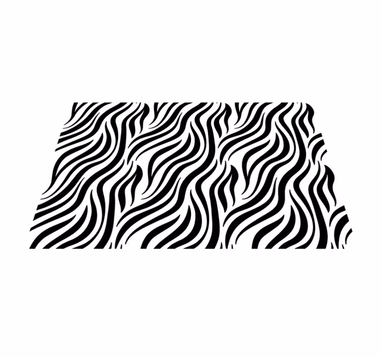 Svarta och vita zebra ränder matta - Tenstickers