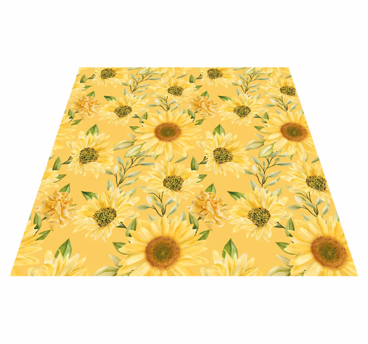 Solros emblem Vinylmatta blommor och växter - Tenstickers