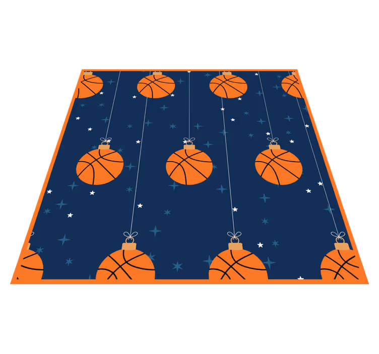 Konstnärlig basketmönster sovrumsmatta - Tenstickers