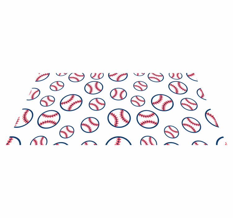 Original matta i baseballbollar med mönster - Tenstickers