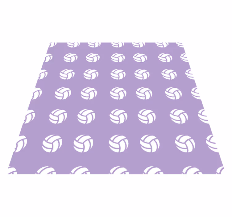 Lila volleybollmönster Vinylmatta spel - Tenstickers