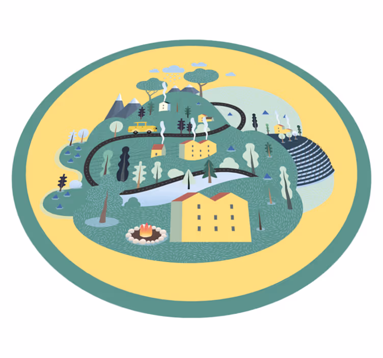 Lekfull landskapsresa Vinylmatta vägar - Tenstickers