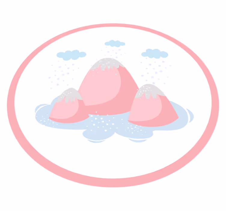 Snöig bergsscen Vinylmatta Barn - Tenstickers