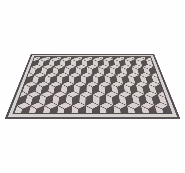 Kubistiskt motiv Vinylmatta geometrisk - Tenstickers