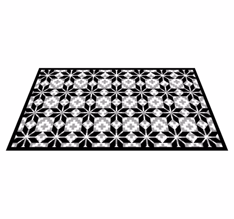 Rutor och trianglar mönster kakel matta - Tenstickers
