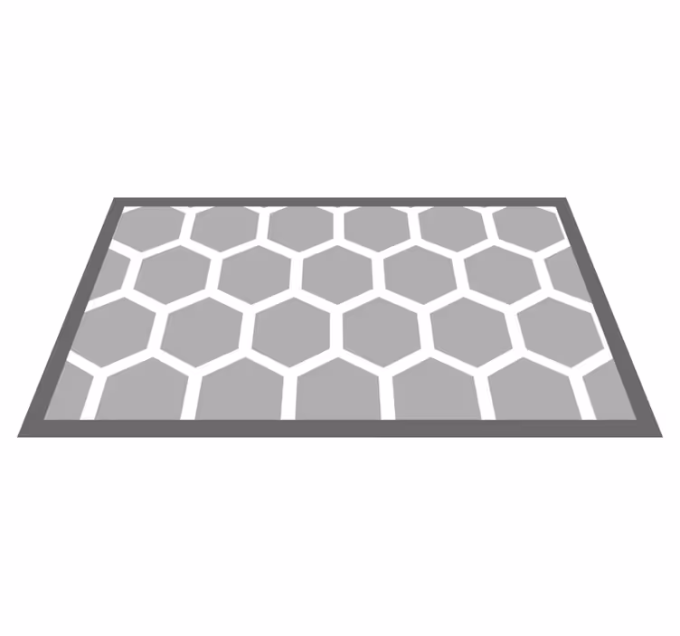 Hexagonal konfiguration Vinylmatta geometrisk - Tenstickers