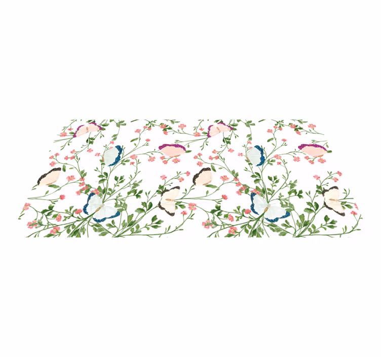 Fantasi akvarell blommig matta - Tenstickers