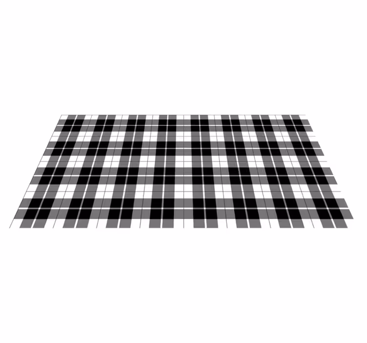 Kontrasterande rutmönster Vinylmatta geometrisk - Tenstickers