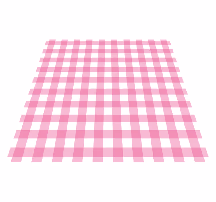 Rosa rutigt motiv Vinlymatta randiga - Tenstickers