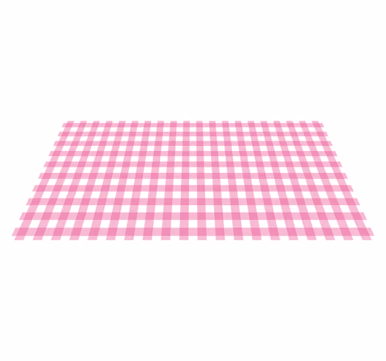 Vinlymatta randiga rosa rutmönster - Tenstickers