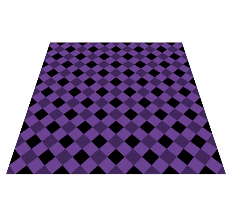 Vinylmatta geometrisk lila rutmönster - Tenstickers