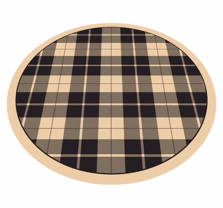 Rutig konfiguration Vinylmatta Cirkulär - Tenstickers
