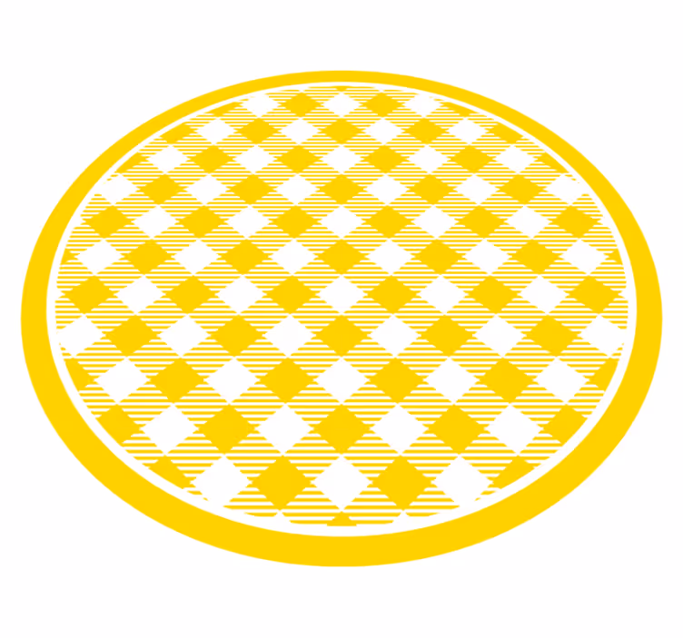 Vita och gula mönstrade rutor matta - Tenstickers