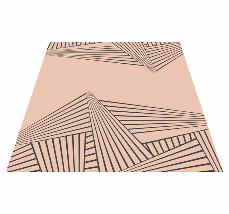 Linjärt geometriskt mönster Vinylmatta modern - Tenstickers