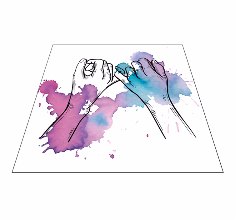 Händer lillfingret löfte Vinylmatta Ungdom - Tenstickers
