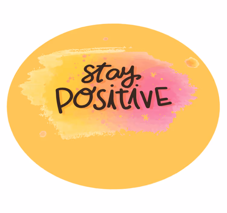 Bibehålla optimism Vinylmattor med fraser - Tenstickers