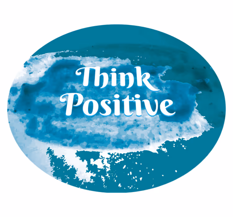 Tänk positivt nu Vinylmattor med fraser - Tenstickers