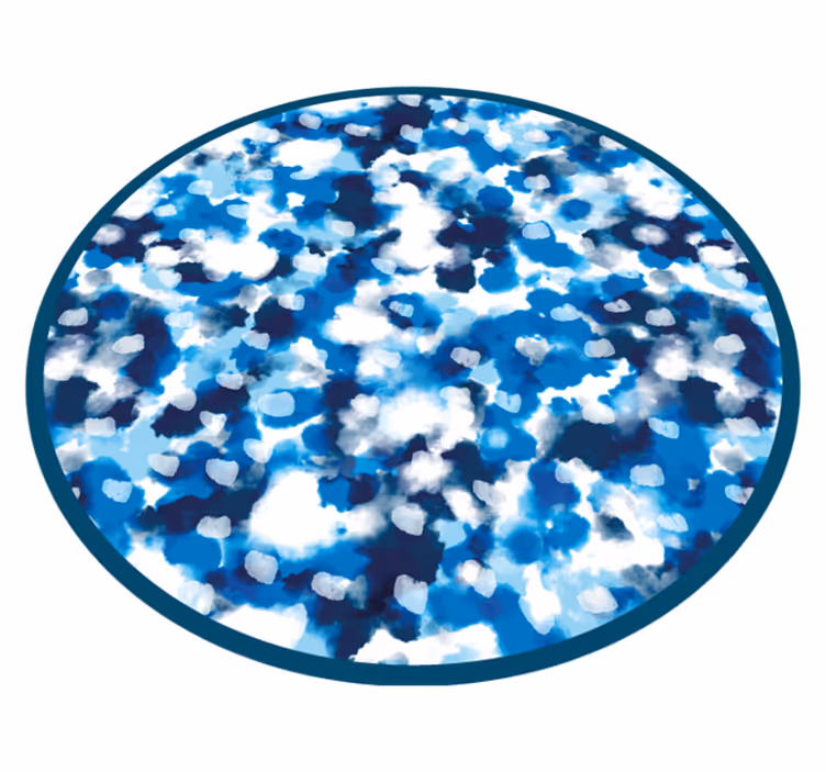 Blå fläckdesign Vinylmatta badrum - Tenstickers