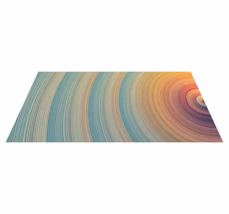 Spiralfärgade vågor Vinylmatta minimalistisk - Tenstickers