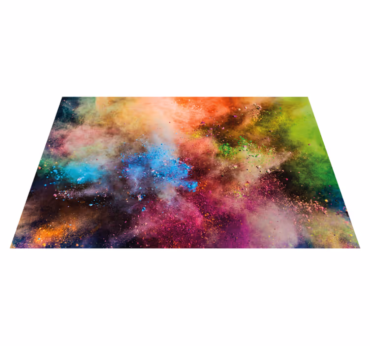Färgglad kosmisk utbrott Vinylmatta modern - Tenstickers