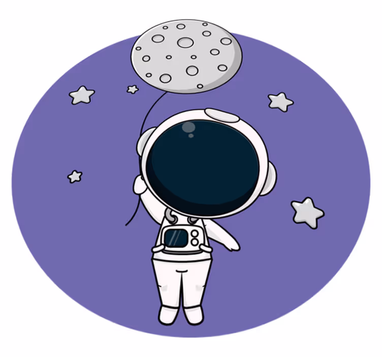 Astronaut med ballong Andra Vinylmattor - Tenstickers