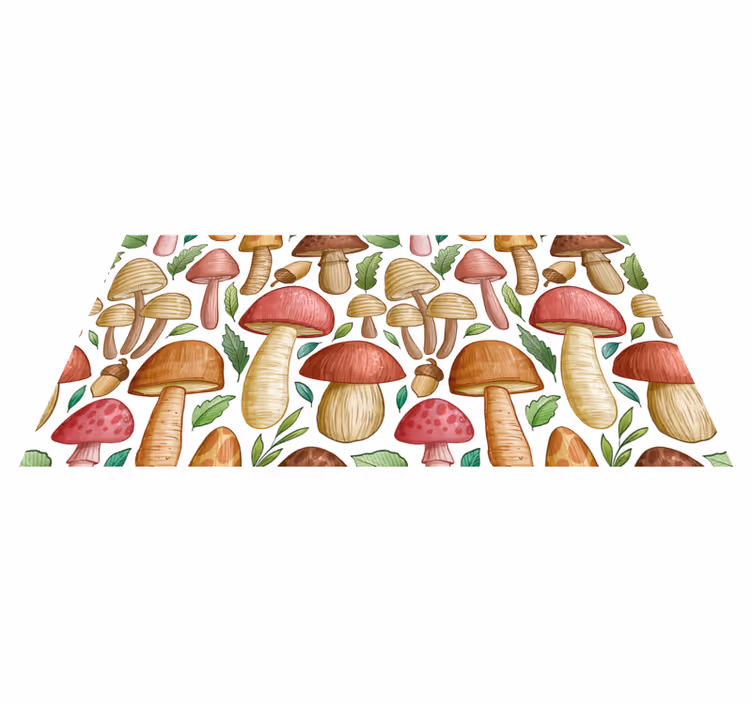 Lekfull svampsort Vinylmatta natur - Tenstickers